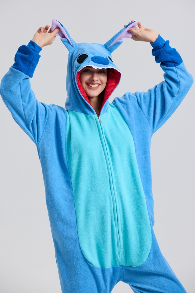 Experience Ultimate Comfort and Fun with Qsnmieo Islamic’s Blue Stitch Onesie for Adults